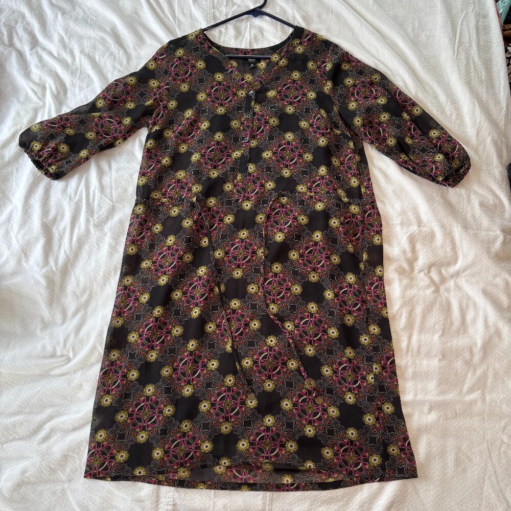 Mossimo Tunic Dress with Geometric Rosettes